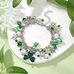 Сплав много подвесок браслеты цепи&nbsp;BJEW-JB11201