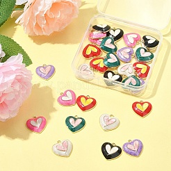 30шт 6 цвета сплава эмалевые подвески&nbsp;FIND-FS0004-06