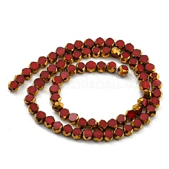 Стеклянные бусины с гальваническим покрытием &nbsp;EGLA-G037-02A-HP01