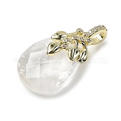 Подвески из натурального кварцевого кристалла с огранкой в виде капли&nbsp;KK-D021-03C-G