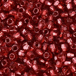 Серебряные подкладке стекло бисер&nbsp;SEED-T007-18A-14