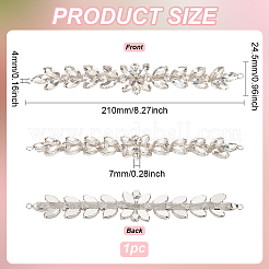 1 шт. украшения для обуви из кубического циркония в форме листа&nbsp;AJEW-FG0004-14A