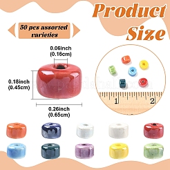 50шт фарфоровые бусины ручной работы&nbsp;PORC-YW0001-77