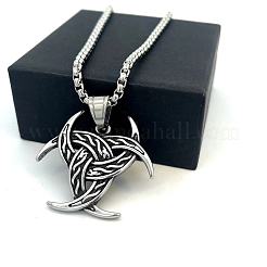 Подвеска-колье в виде викингского тройного узла из нержавеющей стали 304 европейского производства.&nbsp;ND3231