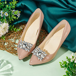 1 пара латунных зажимов для обуви со стразами&nbsp;AJEW-FG0003-60