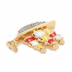 Стойки обшивки латунь микро проложить Циркон подвеску&nbsp;KK-I689-06G-02