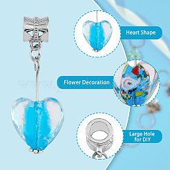 24шт 12 цвета ручной работы светящиеся лэмпворк европейские висячие подвески&nbsp;PALLOY-AB00087