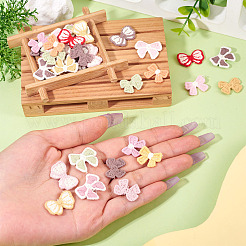 40 шт. 20-х цветные банты с компьютерной вышивкой на тканевой основе&nbsp;PATC-TA0001-26