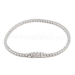 925 теннисный браслет из стерлингового серебра с микропаве из кубических цирконий для женщин&nbsp;BJEW-C117-01A-P02