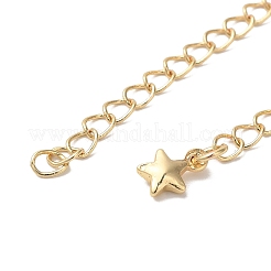 Латунные концы стойки с цепочкой и подвесками&nbsp;KK-F873-09LG