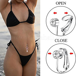 Кольца для пупка в виде морской звезды из нержавеющей стали 304 с паве из кубического циркония FS-WG69EA3-02