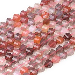 Нити из натуральных розовых бусин ботсванского агата&nbsp;G-P611-C07-01