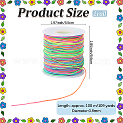 Сегментированный окрашенный круглый полиэстеровый эластичный шнур&nbsp;OCOR-WH20018-35C
