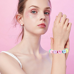 50шт круглые непрозрачные акриловые бусины&nbsp;MACR-SC0002-35