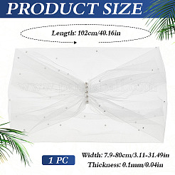 Полиэстеровая шаль на одно плечо для невесты&nbsp;AJEW-WH0596-365A