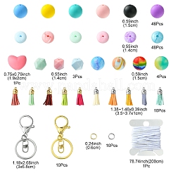 Набор для изготовления ключей из силиконовых бусин своими руками&nbsp;DIY-YW0008-61