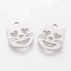 Не тускнеющие подвески-котята из нержавеющей стали 201&nbsp;LS-STAS-Q201-T111