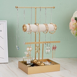 3-ярусные железные т-образные стойки для ювелирных изделий&nbsp;LS-ODIS-C008-01G