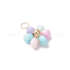 Подвески-цветы из натуральной окрашенной пресноводной ракушки&nbsp;PALLOY-JF03768-01