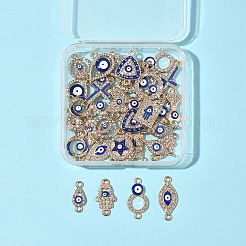 36 шт. 18 стиля сплава синие эмалевые соединительные подвески&nbsp;ENAM-FS0002-97