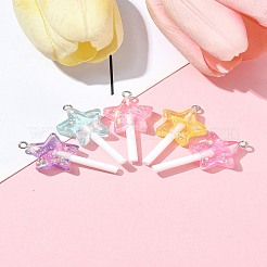 5 шт. 5-х цветные подвески из искусственной смолы в виде леденцов&nbsp;FIND-FS0002-94