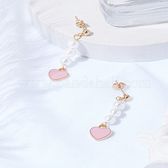 1 пара сережек с ракушками и жемчугом&nbsp;EJEW-LP0010-03