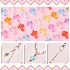 250 шт. Прозрачные акриловые бусины&nbsp;TACR-CJ0001-54