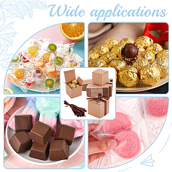 Квадратная складная картонная бумажная подарочная коробка для конфет&nbsp;LS-CON-WH0094-14A