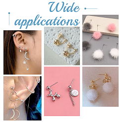 50 шт. фурнитура для сережек-гвоздиков из нержавеющей стали 304&nbsp;STAS-UN0059-19