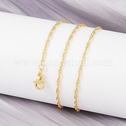 Ожерелье из латунных сингапурских цепей для женщин&nbsp;LS-NJEW-P265-07G