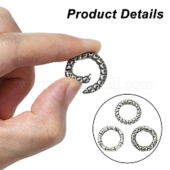 3 шт. 3 стиля текстурированные пружинные затворные кольца из хирургической нержавеющей стали 316&nbsp;STAS-CJ0003-28