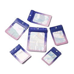 60 шт. 6 стиля прямоугольные блестящие голографические ПВХ пакеты с застежкой-молнией&nbsp;ABAG-FP0001-06B