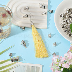 100 шт. наконечники для шнура из сплава в тибетском стиле&nbsp;TIBEP-CA0010-23