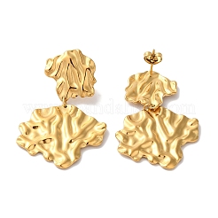 Ионное покрытие (ip) серьги-гвоздики из нержавеющей стали 304 для женщин&nbsp;EJEW-L287-025G