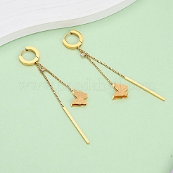 Серьги-кольца из нержавеющей стали 304&nbsp;EJEW-F393-15G