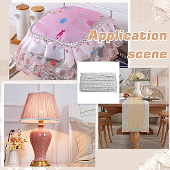 Отделка из металлизированного полиэстерового плетеного кружева&nbsp;OCOR-WH0678-20A