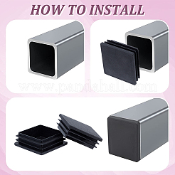 Квадратные пластиковые заглушки для стульев&nbsp;FIND-WH0127-73