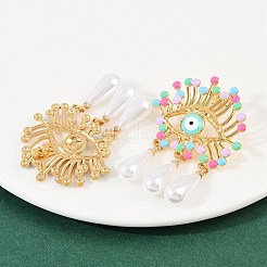 Серьги-гвоздики с подвесками в форме слезы из нержавеющей стали 304&nbsp;LS-EJEW-A138-07G