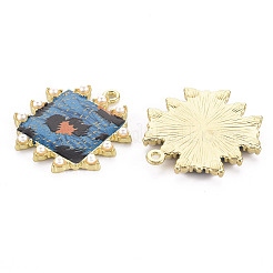 Подвески из сплава с принтом в стойку&nbsp;ENAM-Q445-006B-NR