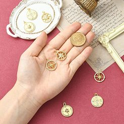 8 шт. 4 стиля латунные подвески с микропаве и кубическим цирконием&nbsp;KK-CJ0003-81