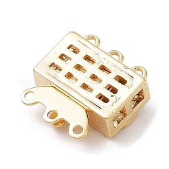 Латунные застежки из прозрачного кубического циркония с микропаве&nbsp;LS-KK-C031-10G