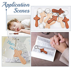 8шт. 2 цвета натурального дерева подвеска наборы брелоков&nbsp;KEYC-AR0001-29