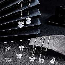 12 шт. 6 стильных латунных подвески с инкрустацией из прозрачного кубического циркония&nbsp;ZIRC-SC0001-12