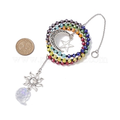 Стеклянные спиральные подвесные украшения&nbsp;HJEW-TA00269