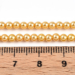 Выпечка из окрашенного перламутрового стекла жемчужные бусинки&nbsp;HY-N002-3mm-A08