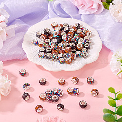 105шт 3 цвета полимерная глина горный хрусталь европейские бусины&nbsp;CPDL-TA0001-02