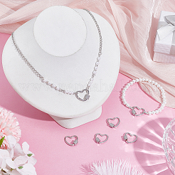 Латунь микропаве прозрачный кубический цирконий винт карабин брелоки&nbsp;KK-WH0062-242B-P