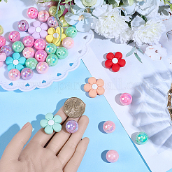 10 шт. 10 вида силиконовых бусин с цветочной тематикой&nbsp;SIL-BM0001-04