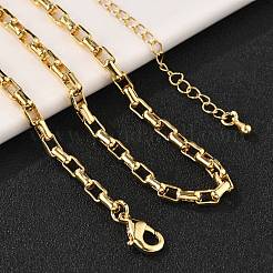 Латунные цепочки-коробки для женщин и мужчин&nbsp;NJEW-F337-06G