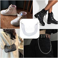 АБС-пластик жемчужные бусины цепи для ремней для ботинок&nbsp;AJEW-WH20042-39